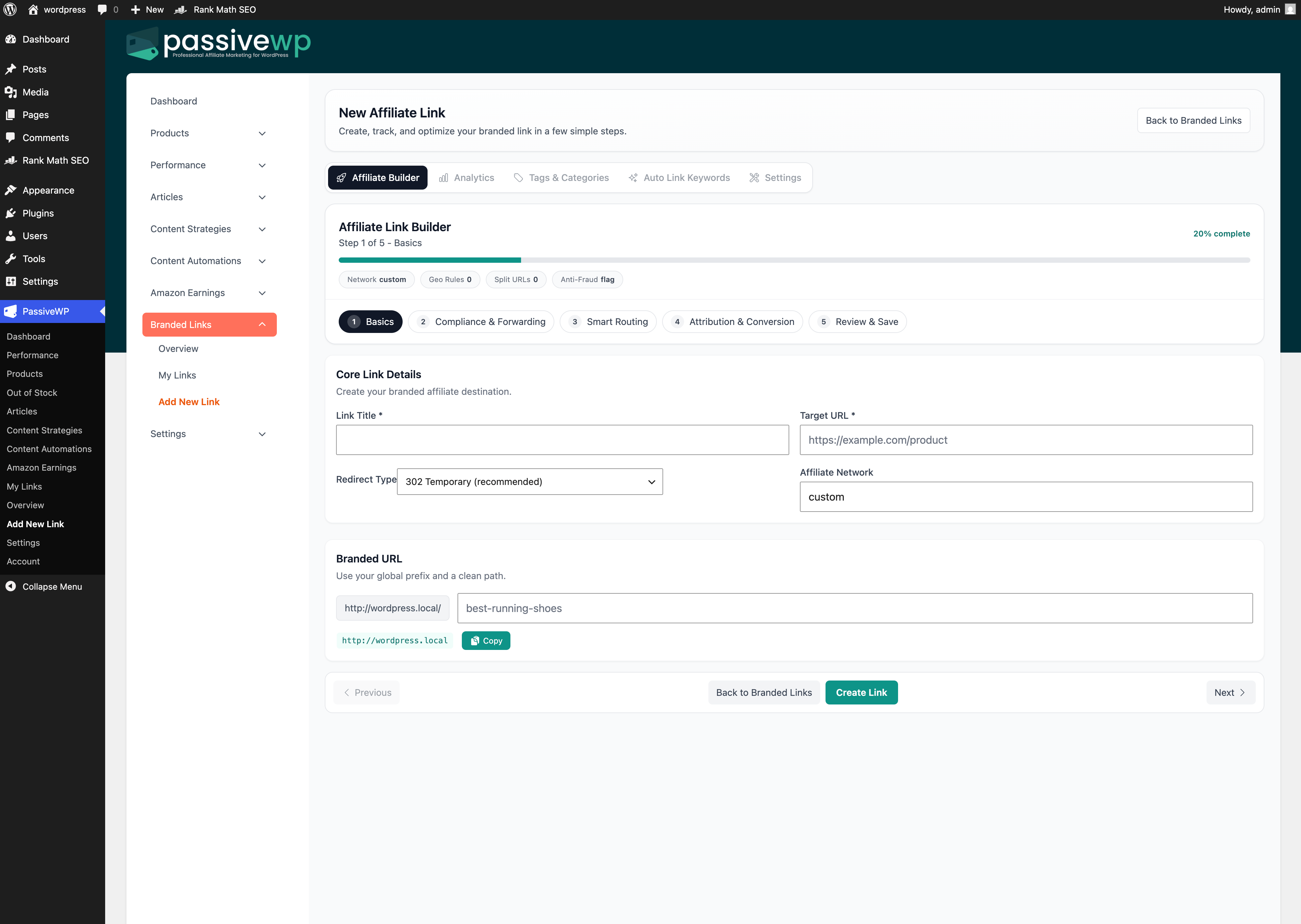 PassiveWP keyword auto-linking setup